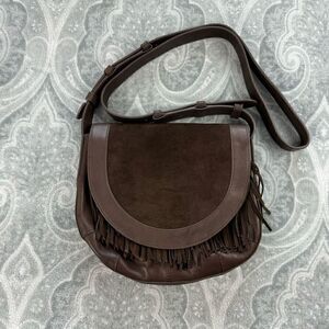 Frye Ray Fringe Saddle Bag